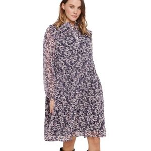 Saint Tropez PresleySZ Long Sleeve Midi Dress Mulberry Purple Size S